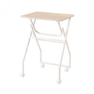 東谷 キャスター付フォールディングテーブル ホワイト PT-300WH