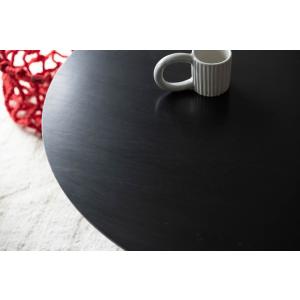 ラウンドテーブルL 天然木化粧合板(オーク) ...の詳細画像5