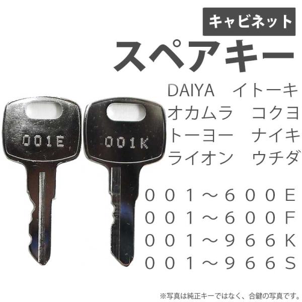 合鍵 スペアキー キャビネット用 DAIYA イトーキ（ITOKI） オカムラ(OKAMURA) コ...