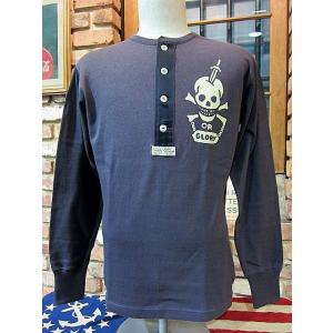 フリーホイーラーズ tシャツ FREEWHEELERS HENLY NECKED LONGSLEEVE SHIRTS "USN NCDU-7"#1835003 【FADE NAVY】｜hangar-market