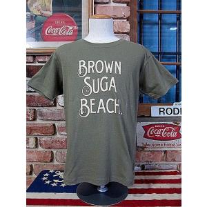 ブラウンズビーチ Tシャツ BROWN'S BEACH BROWN'S BEACH TEE 3 BBJ-017 OLIVE｜hangar-market