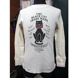 ギャングスタービル Tシャツ GANGSTERVILLE BLACK CAT MARK -L/S T-SHIRTS GSV-22-AW-23 WHITE｜hangar-market