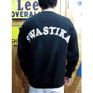 ギャングスタービル スウェット GANGSTERVILLE SWASTIKA - CREW NECK SWEAT GSV-23-AW-13 BLACK｜hangar-market