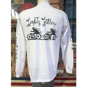 ラングリッツレザー Tシャツ Langlitz Leathers Long SleeveTee TYPE LL153 【WHITE】｜hangar-market