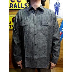 シュガーケーン ワークシャツ SUGAR CANE BLACK CHAMBRAY WORK SHIRT SC29159｜hangar-market