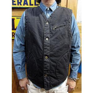 ヴィンアンドエイジ ベスト Vin&amp;Age TYPE VTJ7 DECK BOA VEST BLAC...