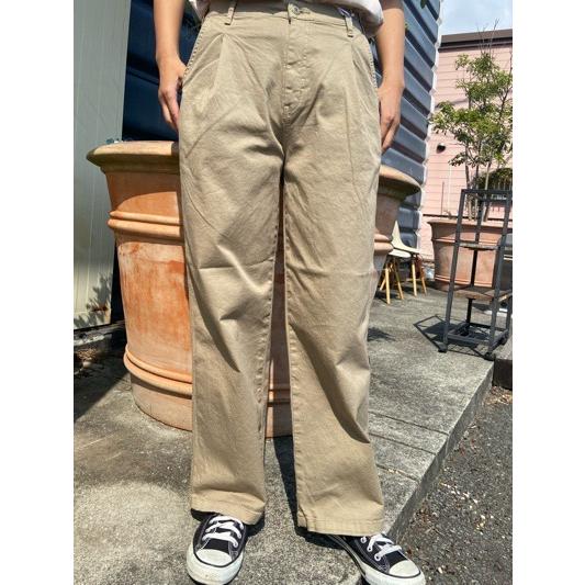 SOMETHING サムシング TUCK CHINO TROUSER SN75-16ベージュ