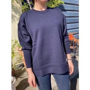 ヴァンソンエミレイユ ニット セーター Vincent et Mireill VM202WP13132 フィシャーマンズセーター【79.NAVY】｜hangarmarket-ladys