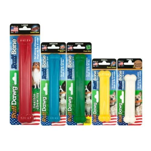 犬おもちゃ アメリカRuffdawg USA製のおもちゃ ラフボーンL ミント味