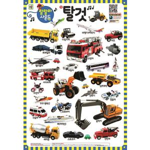 韓国語教材　韓国語子ども用教材　ポスター（ラララシリーズ）　乗り物