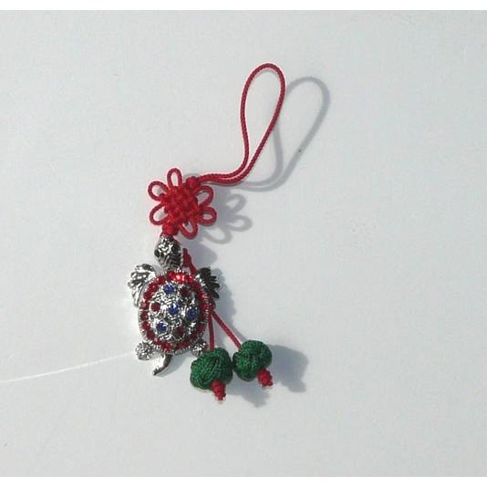 【韓国製品】亀のストラップ　レッド