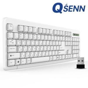 【韓国製品】ハングル ワイヤレスキーボード K1000（QSENN製）　白｜hangulesup