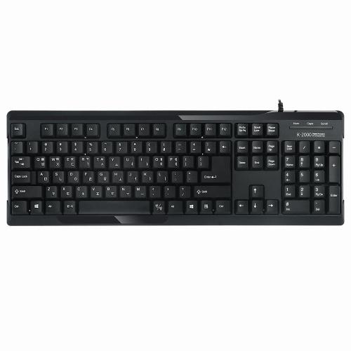 【韓国製品】ハングル マルチキーボード K-2000（LG電子製）　黒　※一時欠品中。1/14（水）...