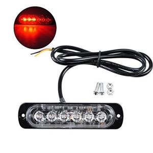VORCOOL 緊急用ストロボライト 18W 12-24V 6LED トラックルーフトップストロボ ライトバー