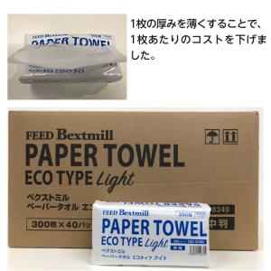ペーパータオル エコタイプ ライト 中判 30...の詳細画像1