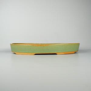 盆栽鉢 三代目 ゆうき祥石 2点セット 豆鉢 長辺 約5.9cm 長方鉢 楕円鉢