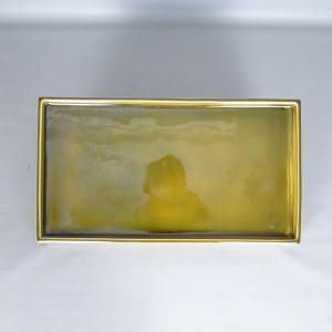 【中古】水盤 壽悦 大型 長辺 約55.6cm 長方 寿悦 鉢 水石 盆栽 花器 現品 中古