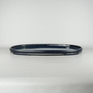 中古】水盤 銅水盤 大型 長辺 約61cm 楕円 小判 銅盤 鉢 水石