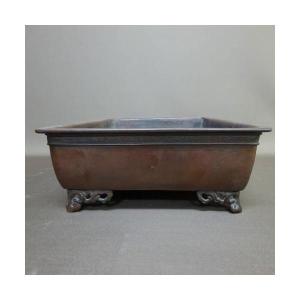 【中古】水盤 銅水盤 大型 長辺 約45cm ...の詳細画像1