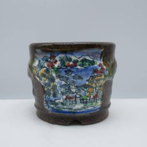 植木鉢 陶翠窯 エン付長角足付3号盆栽鉢 : ヤマコー畑岡幸助商店