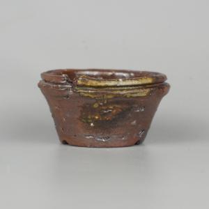 盆栽小鉢：真山（まざん）楕円鉢 13.7cm 【現品】 : 遊恵盆栽 Yahoo!店