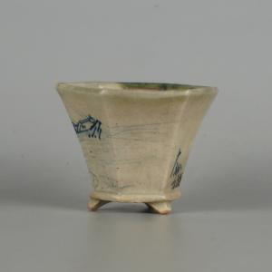 【中古】盆栽鉢 大助 小鉢 長辺 約6.3cm...の詳細画像1