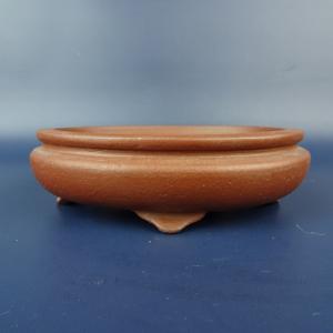 中古】盆栽鉢 常滑 柴勝 小型 長辺 約13cm 楕円鉢 袋式 泥鉢