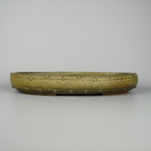 植木鉢【禄巳斉春松】手作り切立長角盆栽鉢(イブシ）13号 : ヤマコー