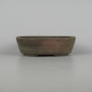 植木鉢【禄巳斉春松】手作り切立長角盆栽鉢(イブシ）13号 : ヤマコー