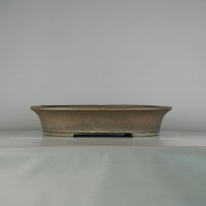 盆栽鉢 植木鉢 「紫泥外縁雲足長方鉢」 陶器 5号 16cm 焼締 尚古堂型