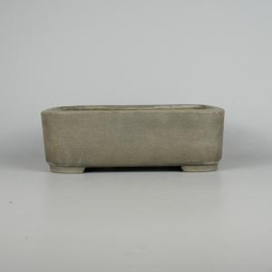 盆栽鉢 銭号外縁上下帯長方鉢 常滑 泥鉢 9号 26cm 紫泥 松柏盆栽 中品