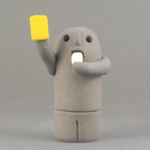 はにわ　イエローカード　埴輪 陶芸 手作り オリジナル