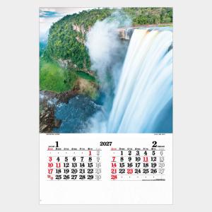 名入れカレンダー 2027 壁掛け IC-504H フィルムTHE地球（ミシン目入り） 100冊