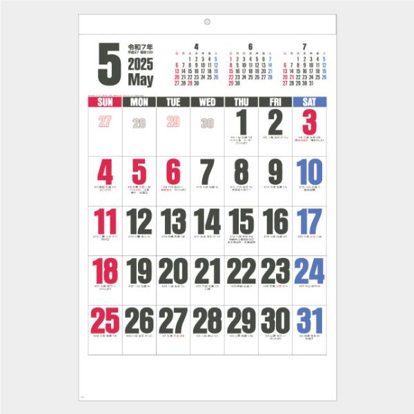 名入れカレンダー 2025 壁掛けSG-555 ビッグプラン文字 100冊