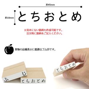 果物品種表示用スタンプ ゴム印 角型印(印面サ...の詳細画像1