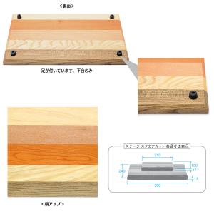 合わせ木 木製ステージ スクエアカット 手元供...の詳細画像1