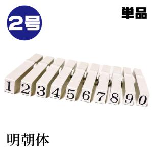 エンドレススタンプ 数字 単品バラ売り 明朝体 2号・EN-B2 はんこ サンビー