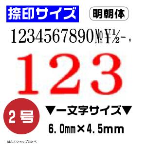 エンドレススタンプ 数字 単品バラ売り 明朝体...の詳細画像1