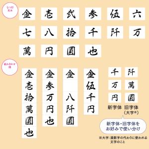 慶弔金額スタンプ 『漢数字セット』 慶弔袋金額...の詳細画像1