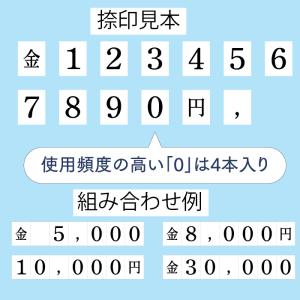 慶弔金額スタンプ 『算用数字セット』 慶弔袋金...の詳細画像1