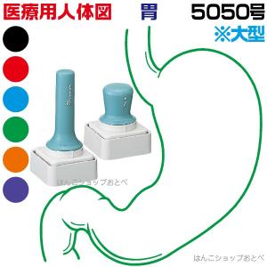 人体図 シャチハタ 医療用人体図 胃 特角50号 長柄 短柄 角型印 5050 医療 スタンプ 『本州送料無料』 カルテ 病院 検査 はんこ 印鑑 ハンコ｜hanko-otobe