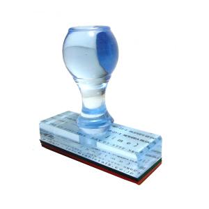 ゴム印 社判 スタンプ  プラ柄 トップスター 住所印 60x20mm 青 送料無料｜印鑑のはんこ流通センター