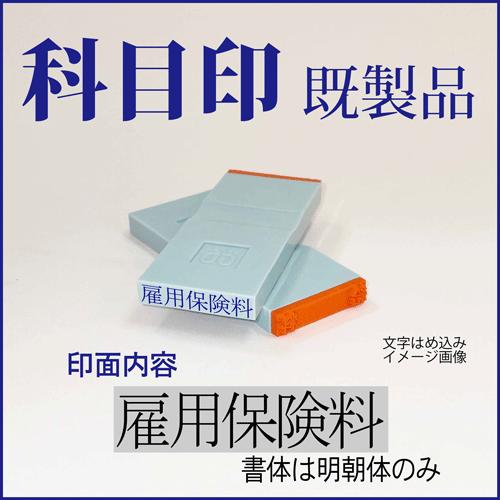 ゴム印　勘定科目印「雇用保険料」　4×23mm（既成品）