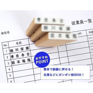 印鑑 はんこ ゴム印 氏名印 科目印 6mm×...の詳細画像2