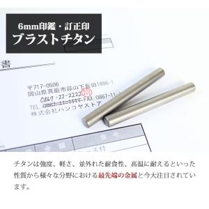 印鑑 はんこ シルバーブラスト チタン印鑑(6...の詳細画像2