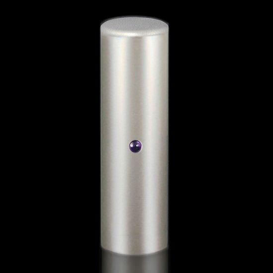 印鑑 はんこ ジュエリーチタン印鑑 アメジスト付(15.0mm) 実印 銀行印 認印 印鑑 ハンコ ...
