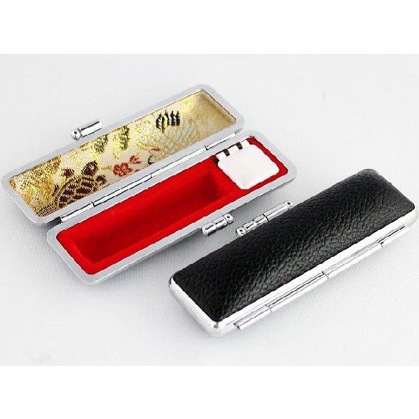 印鑑 はんこ 印鑑ケース高級牛革もみ（鶴亀） 18.0mm用  ハンコ 祝い プレゼント 印鑑 就職...
