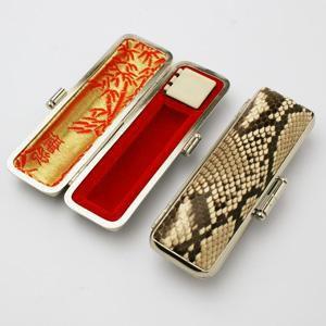 印鑑ケース プレミアムレザー印鑑ケース「錦ヘビ」12.5-15.0mm 判子