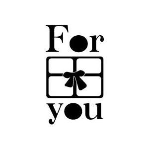ゴム印 タグスタンプ 23×39mm tag2339-003 「For you」 フォーユー