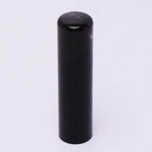 印鑑 はんこ 銀行印 純天然黒水牛 15mm ...の詳細画像1